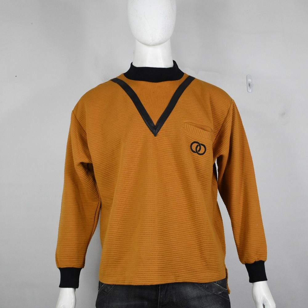 vintage 80's 90's sweatshirt L sweater mock neck